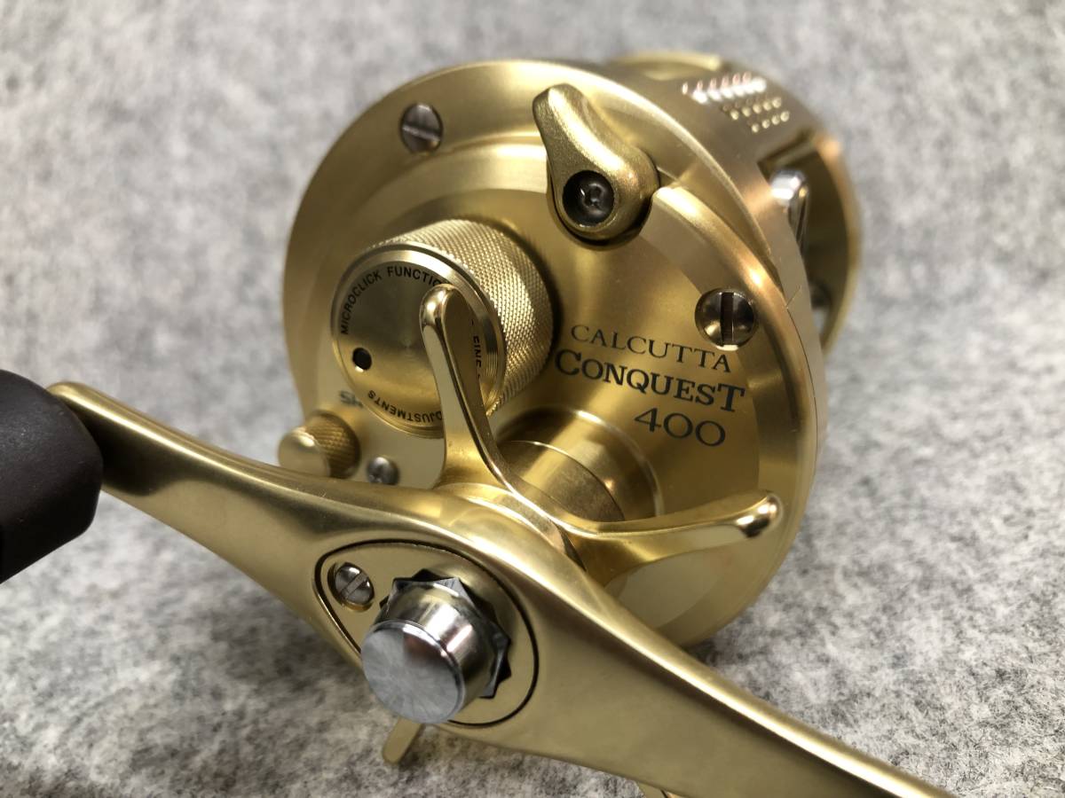 雷魚 SHIMANO シマノ カルカッタ コンクエスト 400 右巻き 超美 雷魚 SHIMANO シマノ カルカッタ コンクエスト 400 右巻き 超美