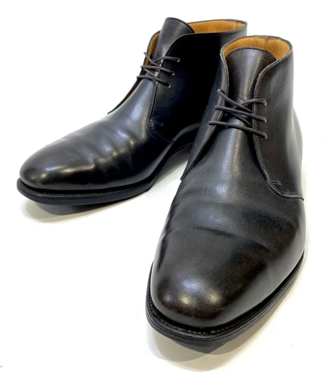 希少EDWARD GREEN 旧ロゴ leather chukka boots 88ラスト エドワード