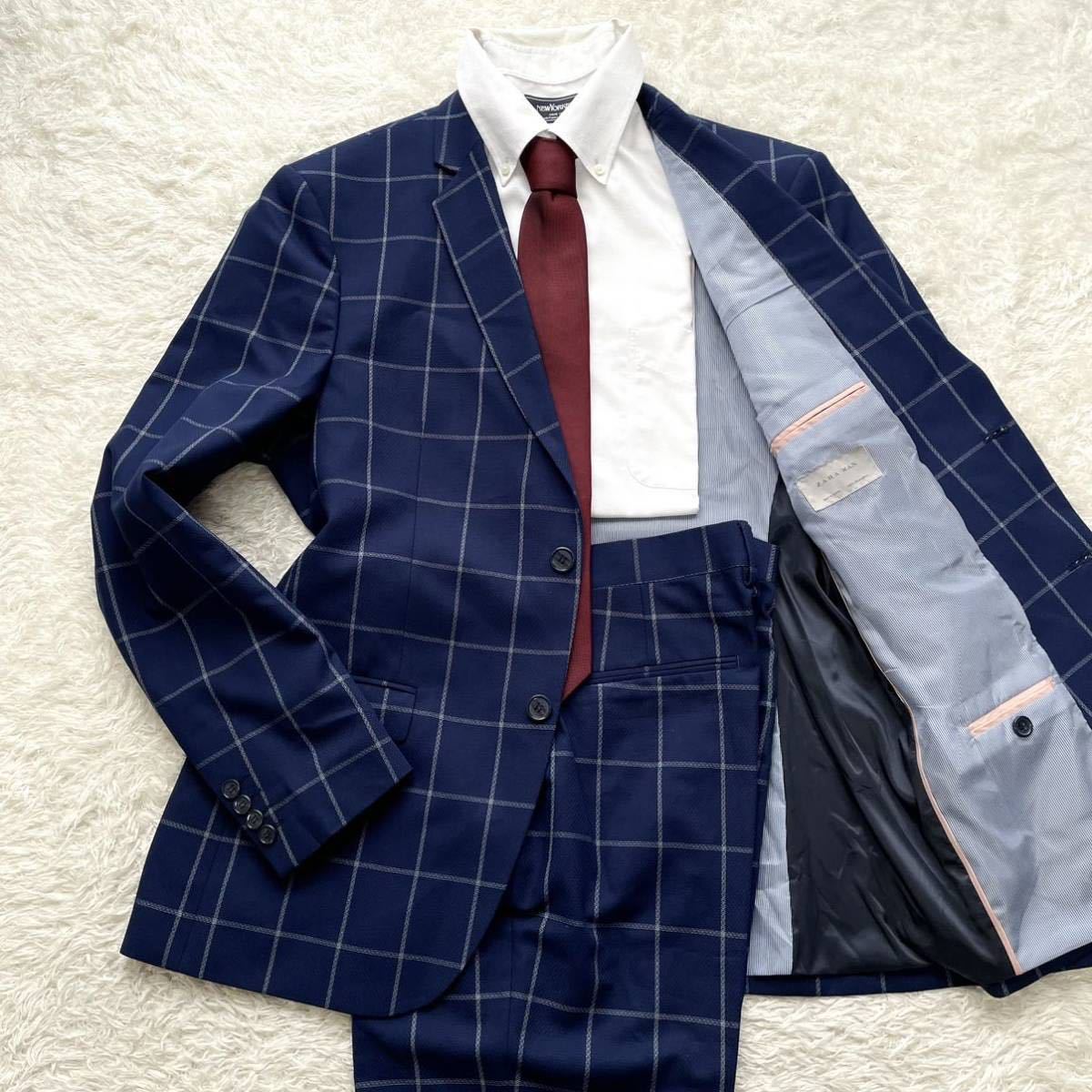 ZARA【タグ付き未使用近い】XL位/Size54 ザラ シングルスーツ