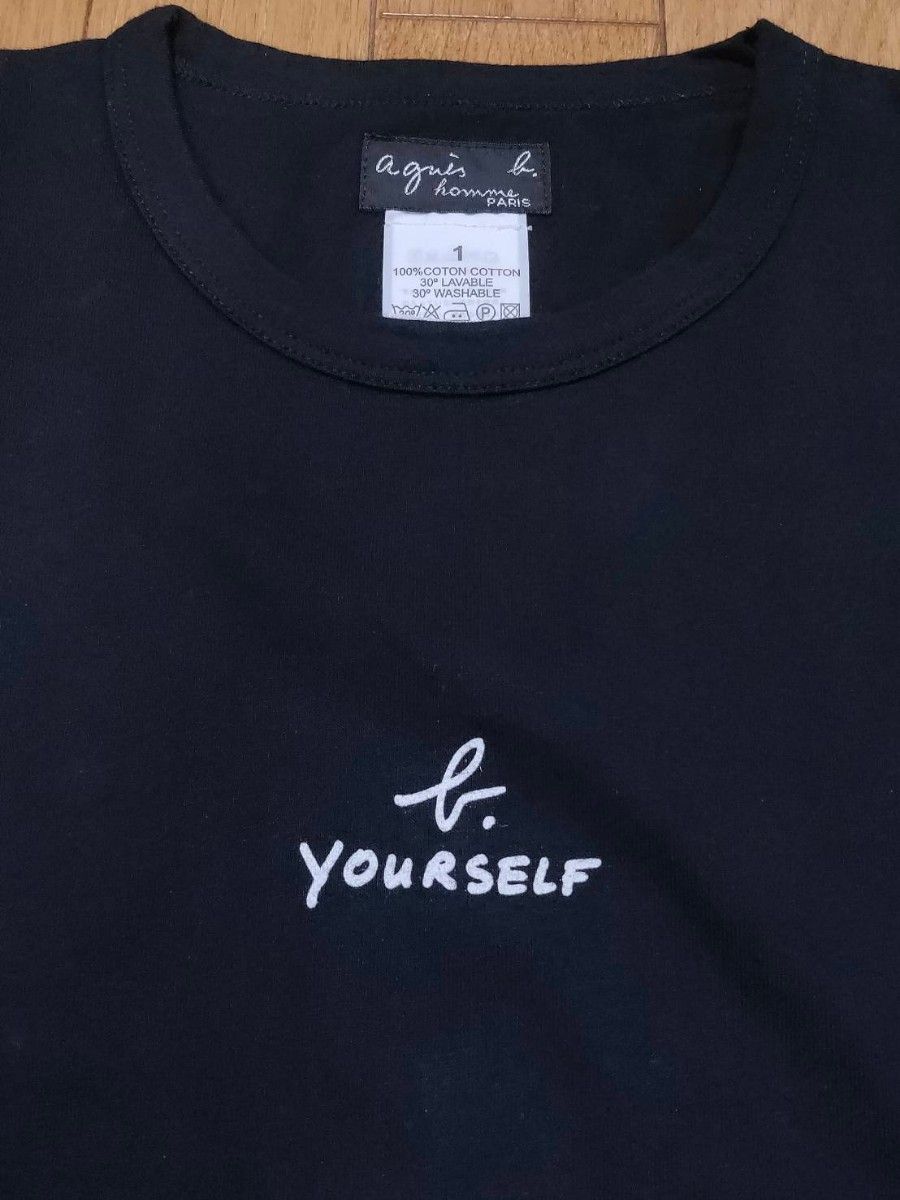 【新品・未使用】アニエスベー　agnes b.　ロゴTシャツ　Tシャツ　ブラック