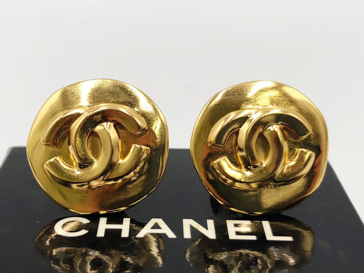 シャネル CHANEL イヤリング ココマーク 3連 フープ ヴィンテージ 日本