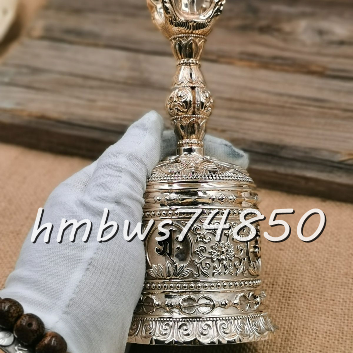 密教法具 寺院仏具」極上品 真言宗 鬼面型 五鈷鈴 金剛鈴 仏教工芸 密教法具 寺院仏具」極上品 真言宗 鬼面型 五鈷鈴 金剛鈴 仏教工芸