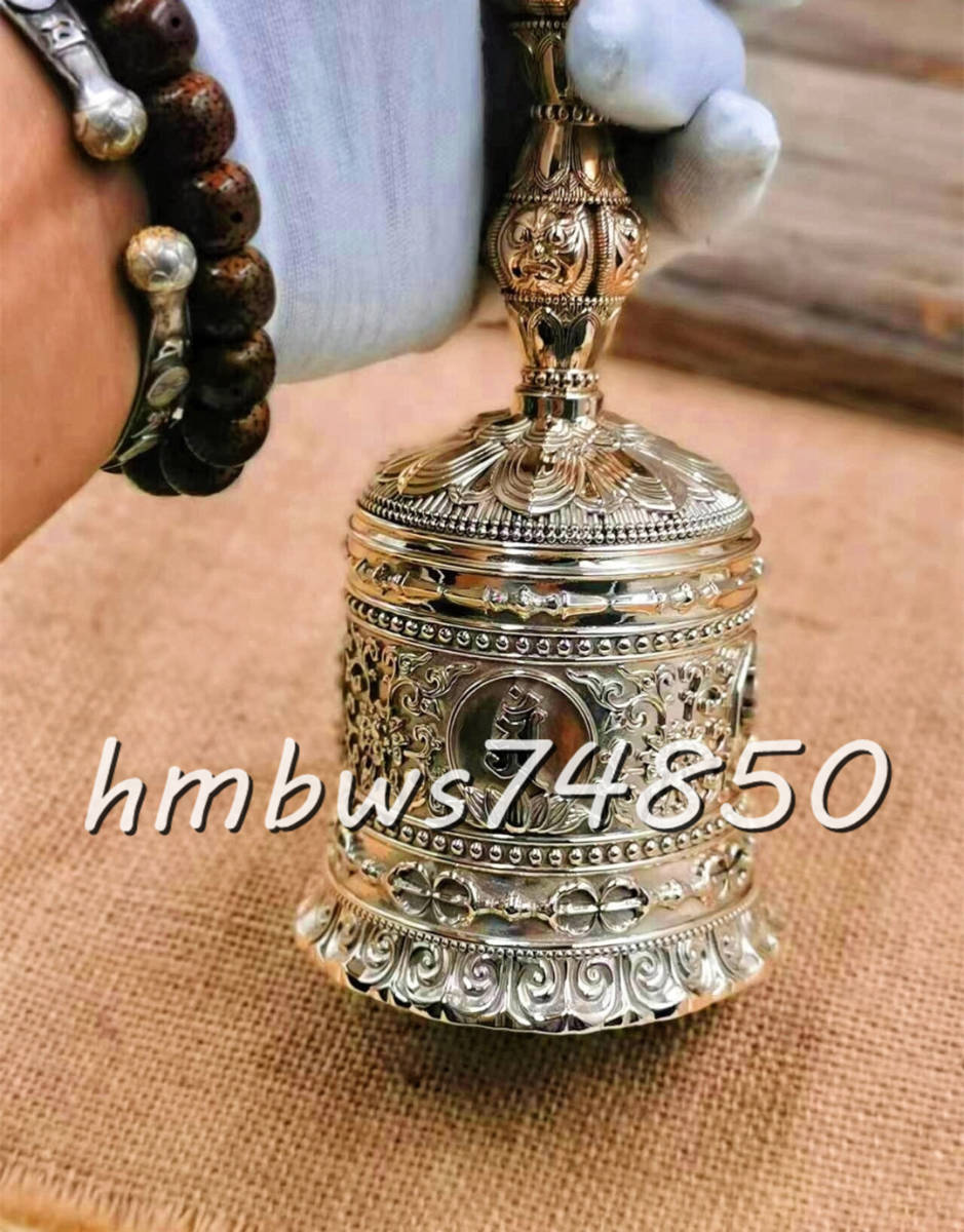 密教法具 寺院仏具」極上品 真言宗 鬼面型 五鈷鈴 金剛鈴 仏教 密教法具 寺院仏具」極上品 真言宗 鬼面型 五鈷鈴 金剛鈴 仏教