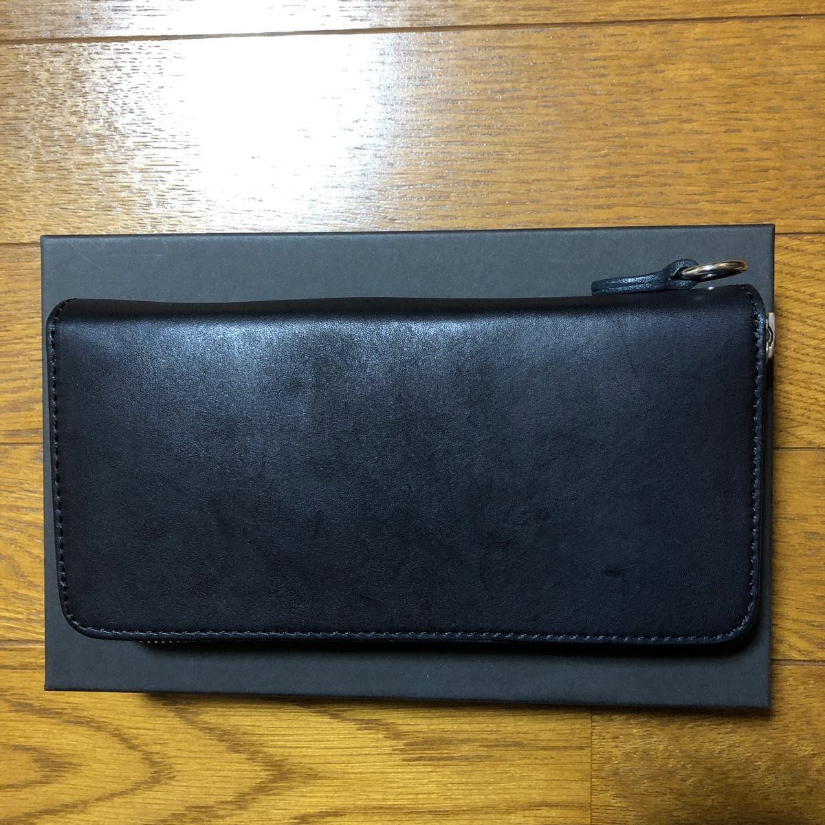 ダブルショルダー製品染めラウンドファスナーウォレット | noonanwaste.com