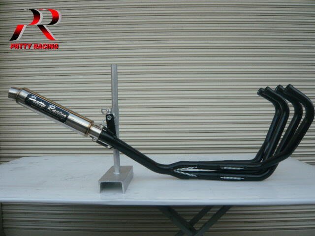 HONDA CBX400F 550F 分割式 45π (極) PRETTY管 黒 マフラー パーツ