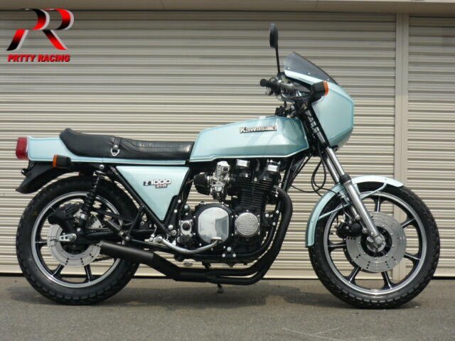 PRETTYRACING SPIDER KAWASAKI Z1000 Z1-R ショート 70π 黒 マフラー z1z2mk2　大型車_画像3