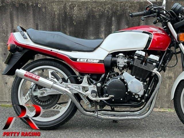 プリティー HONDA CBX550F 紀の国屋 マフラー メッキ 45π レースタイプ