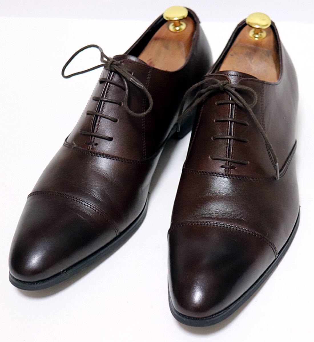[美品] SUIT SELECT 27㎝　ビジネスシューズ ストレートチップ ブラウン　高級靴　人気ブランド　紳士靴　フォーマル　ドレス　送料無料！_画像3