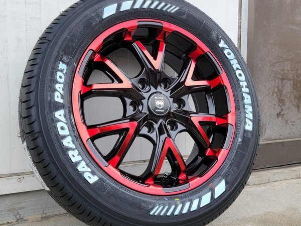 注目 17インチ タイヤ ホイール 4本 セット 車検対応 200系 ハイエース レジアスエース YOKOHAMA PARADA PA03 215/60R17_画像2