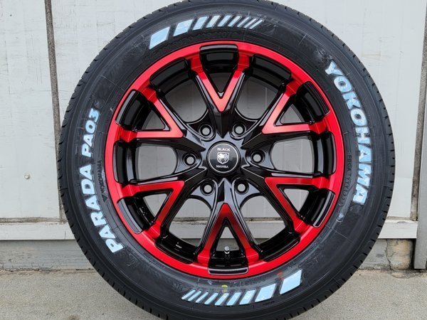 注目 17インチ タイヤ ホイール 4本 セット 車検対応 200系 ハイエース レジアスエース YOKOHAMA PARADA PA03 215/60R17_画像3