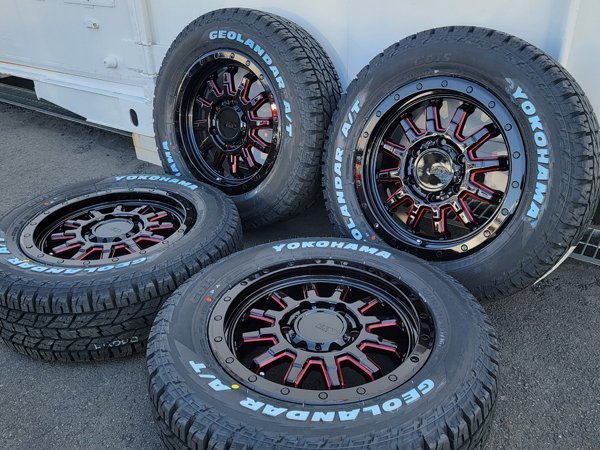 車検対応 200系 ハイエース AT GEOLANDAR 65R16 タイヤホイールセット