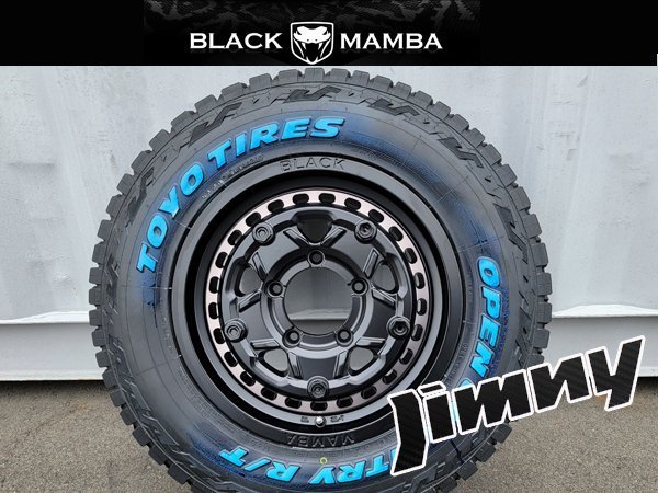 ジムニー 専用設計 JB64 JB23 JA11 新品 16インチ タイヤホイール 4本セット トーヨー オープンカントリー RT 185/85R16 ホワイトレター_画像1