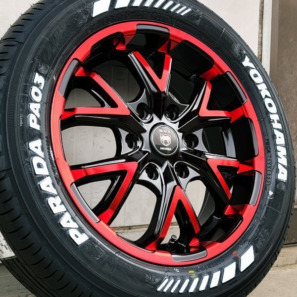 注目 17インチ タイヤ ホイール 4本 セット 車検対応 200系 ハイエース レジアスエース YOKOHAMA PARADA PA03 215/60R17_画像2