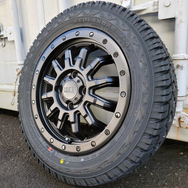 165/65R14 軽トラ 軽バン 14インチ タイヤホイールセット 新品4本 ヨコハマ ジオランダー xat オフロードスタイル リフトアップ_画像2