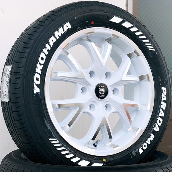 即納!! 新品 車検対応 ホワイトレター 200系 ハイエース レジアスエース 17インチタイヤホイールセット YOKOHAMA パラダ PA03 215/60R17_画像4