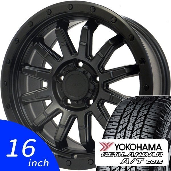 CX-5 ヨコハマ ジオランダー AT 215/70R16 16インチ 新品 タイヤホイール 4本セット YOKOHAMA GEOLANDAR A/T HLK ロックフォース_画像1