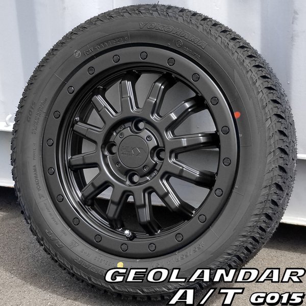 誠実】 155/65R14 YOKOHAMA AT L750S 新品 アルミセット マット