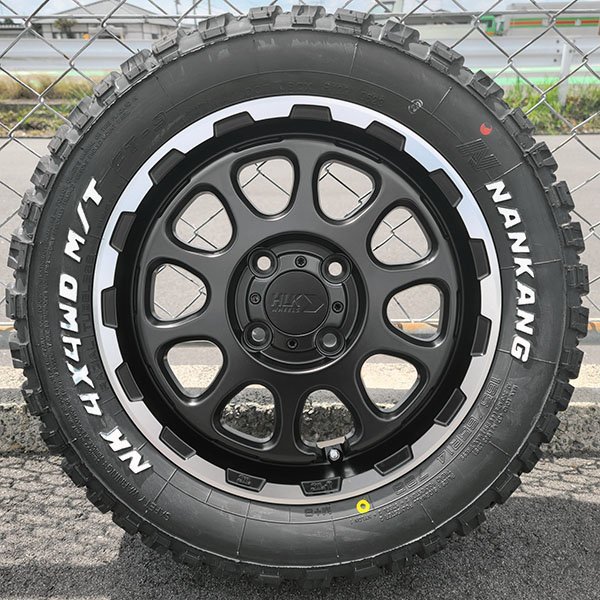 ゴツゴツタイヤ 14インチ 165/65R14 新品 タイヤ ホイール 4本 セット ナンカンタイヤ FT-9 ホワイトレター 軽トラ 軽バン リフトアップ_画像1