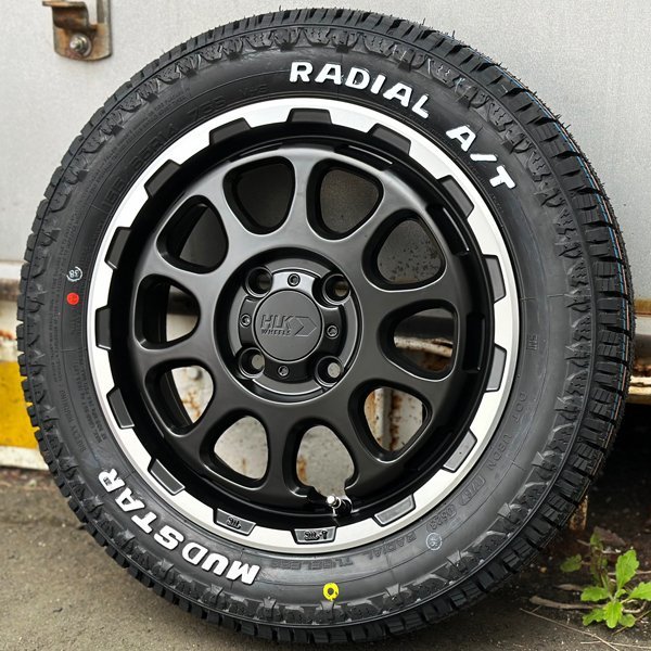 新作 軽トラ 軽バン 65R14 タイヤホイールセット AT 155 マッドスター