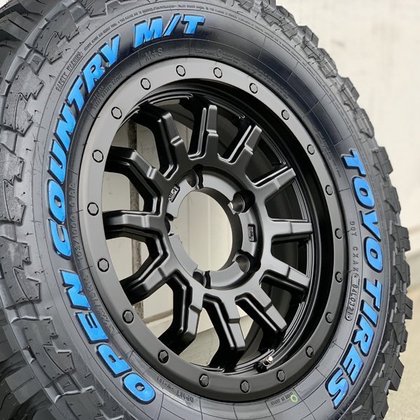 リフトアップ ジムニー JB64 JB23 JA11 新品 16インチタイヤホイールセット トーヨー オープンカントリー M/T 225/75R16 ホワイトレター_画像3