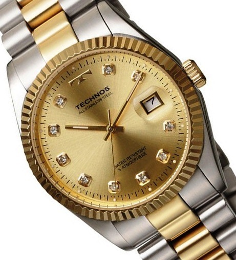 [ outlet новый товар не использовался ] почтовый заказ популярный модель TECHNOS Tecnos мужские наручные часы 3 стрелки календарь кварц мужской наручные часы аналог кварц 
