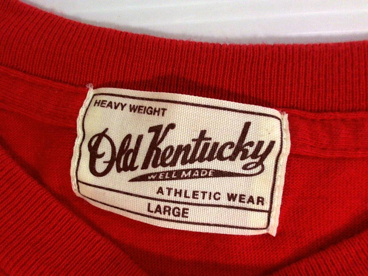 ☆オールドケンタッキー【Old Kentucky】コットン 長袖Ｔシャツ L 赤 レッド_画像5