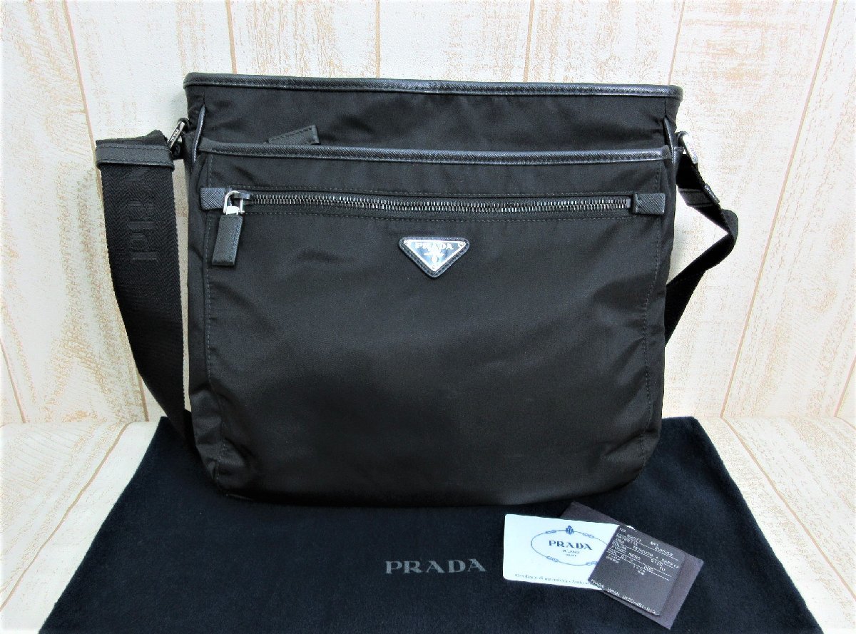 休日限定 レザー ナイロン 2VH953 PRADA/プラダ:ショルダーバッグ