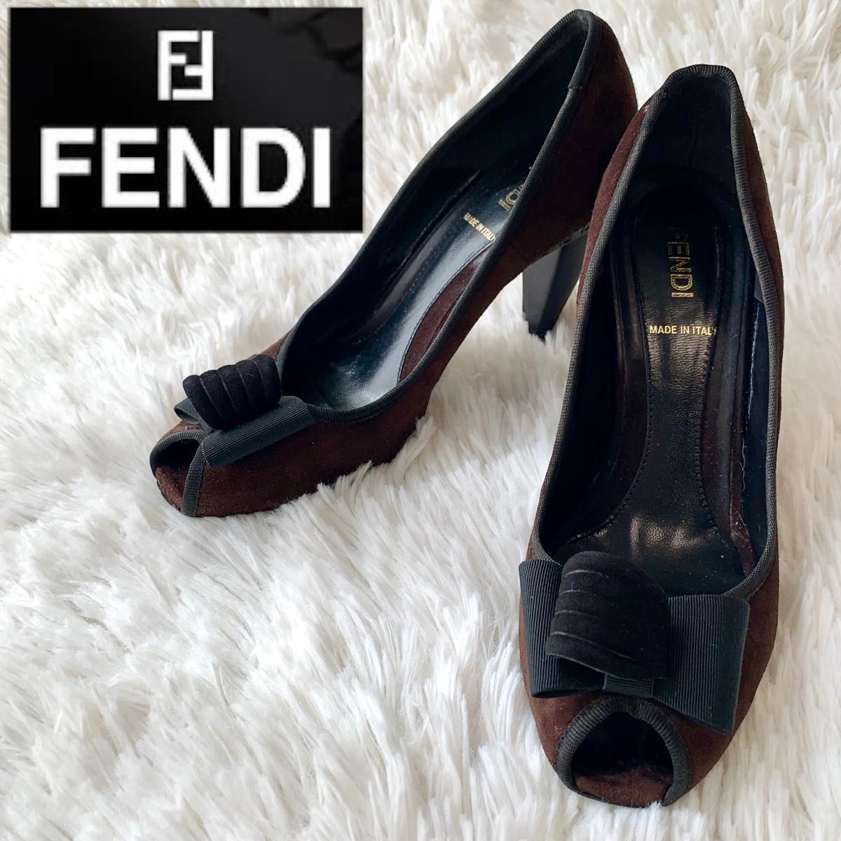 【超美品】フェンディ　FENDI パンプス　34.5 ヒール　靴　シューズ　21.5 22 22.5ブランドパンプス　34 