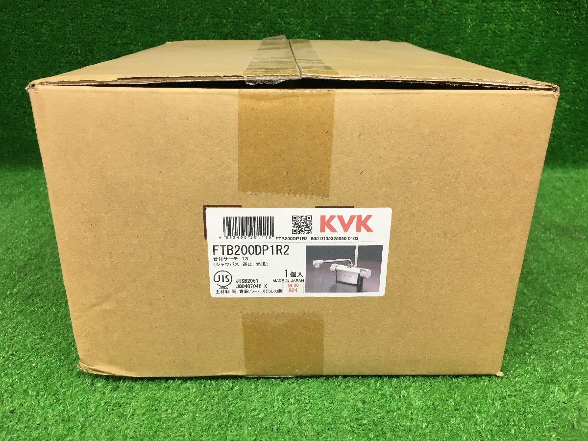 未使用品 KVK ケーブイケー 240mmパイプ付 デッキ形サーモスタット式 シャワー水栓 FTB200DP1R2