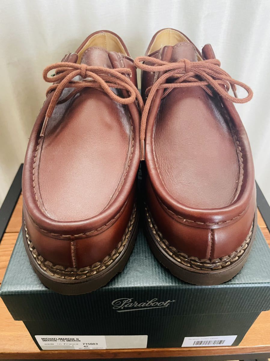 美品 パラブーツ ミカエル マロン EU42 26.5cm Paraboot MICHAEL