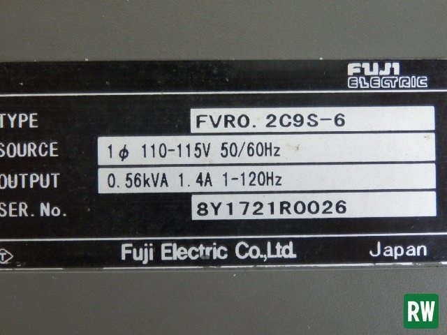 インバータ 富士 FVR-C9S FVR0.2C9S-6 AC100-115V 出力三相200V 0.2kVA 79×120×100mm 動作チェック済 [2]_画像6