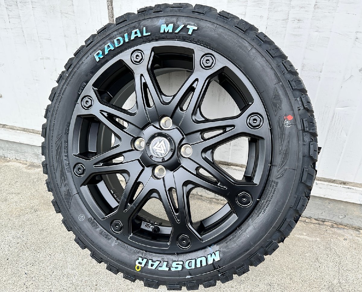 新品 タイヤホイールセット 165/60R15 1台分 ダイハツ タフト マッドスター ラジアル MT ホワイトレター BountyCollection MUD-X_画像5