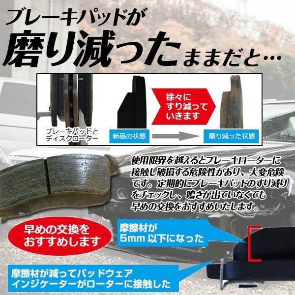 アヴァンシア TA1 TA2 TA3 平成11年.9～平成15年.6 TA4 平成12年.2～平成15年.6 ホンダ用 ブレーキパッド リヤ用 B9_画像3