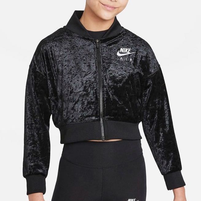  новый товар NIKE Nike Kids 160 размер велюр Zip выше жакет Junior ребенок девочка тренировка внешний Roo z Fit 