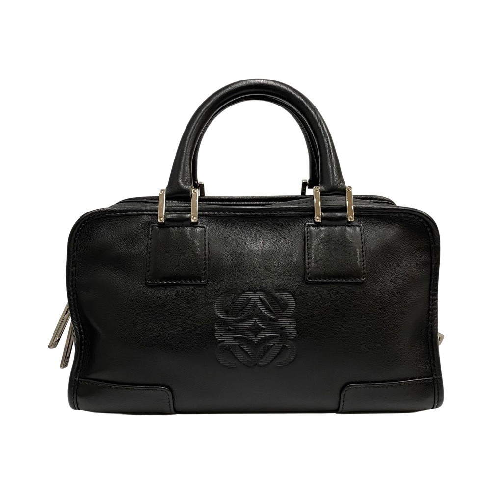 極 美品 希少品 鍵付き LOEWE ロエベ アマソナ 28 アナグラム ロゴ