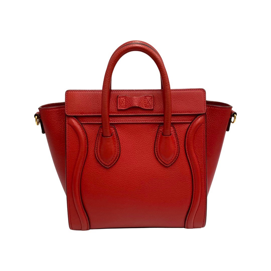 極 美品 レア 保存袋付 CELINE セリーヌ ラゲージ ナノショッパー