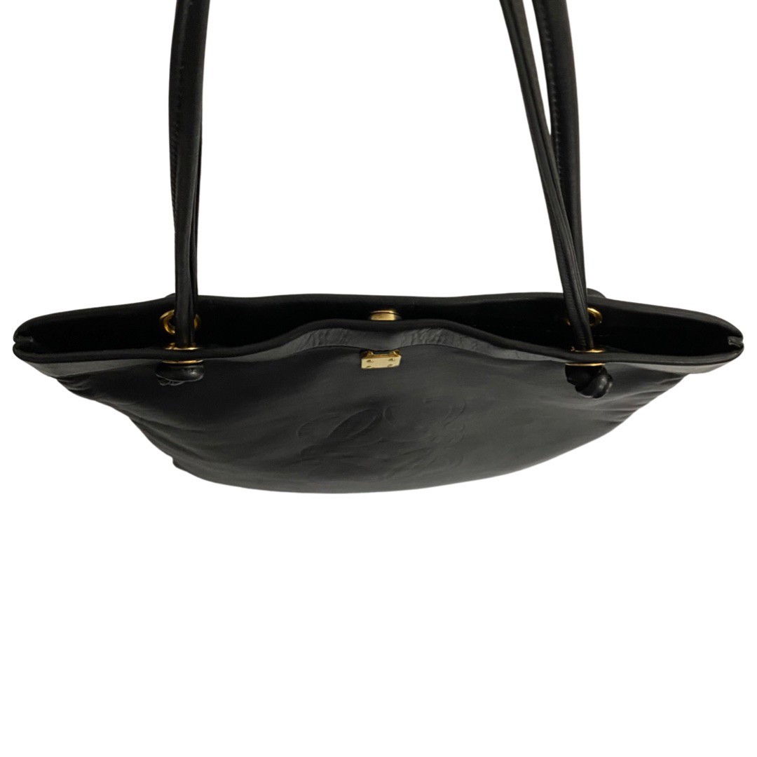 極 美品 希少品 LOEWE ロエベ アナグラム ロゴ チャーム 金具 レザー