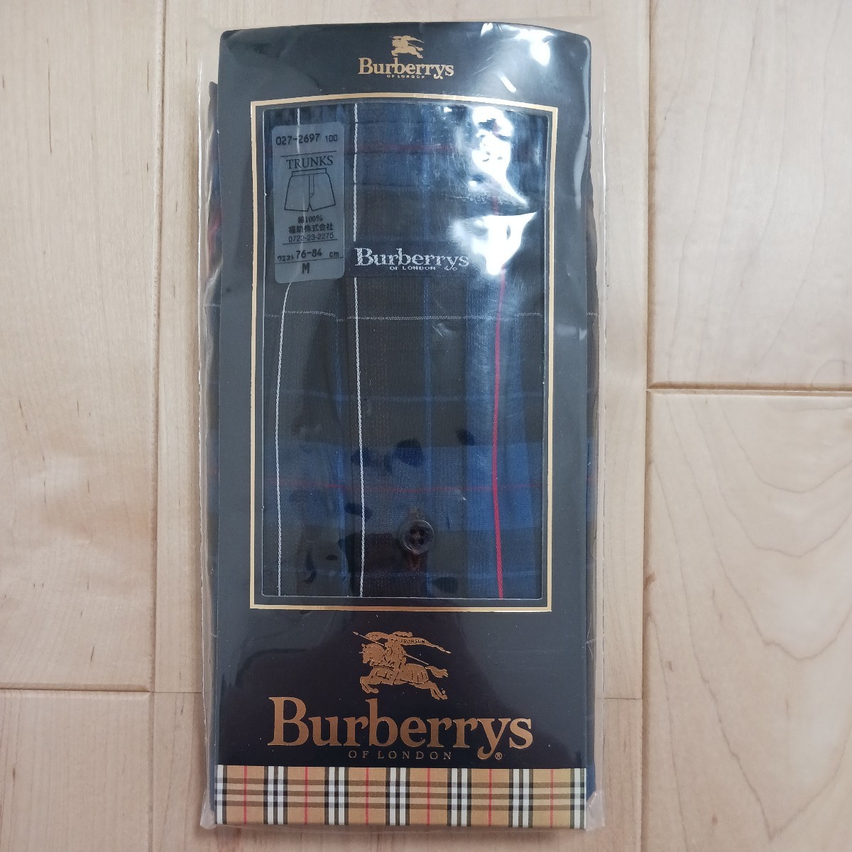 ■バーバリー■トランクス ⑥ M /希少 レア ノバチェック パンツ 下着 BURBERRY 福助 綿 コットン _画像1