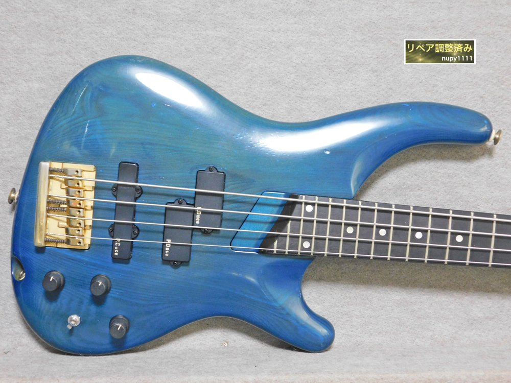 Greco PXB-950(青) エボニー指板、ブラスナットの高級ベース