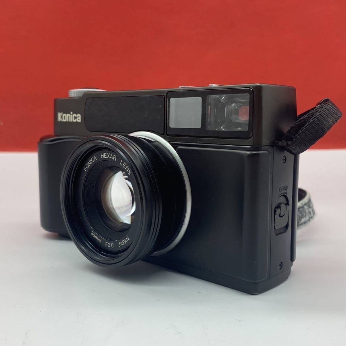 ◇A KONICA HEXAR フィルムカメラ コンパクトカメラ ブラック 35mm F2