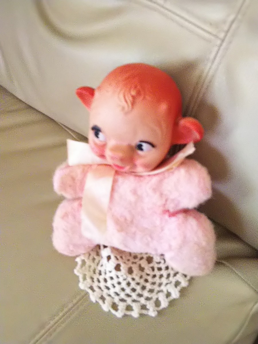 父の日 超レア USA VTG 1957 ボーデン エルシー ピンク ベビー牛 Elsie