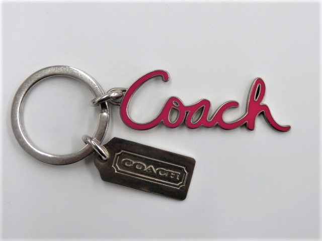 夏セール開催中 coach シルバー プレート キーホルダー チャーム