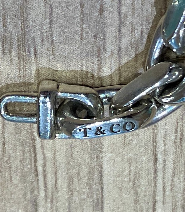 ME387】Tiffany&Co ティファニー K18/sv925 メイカーズ ナロー