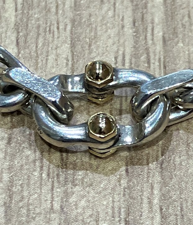 ME387】Tiffany&Co ティファニー K18/sv925 メイカーズ ナロー