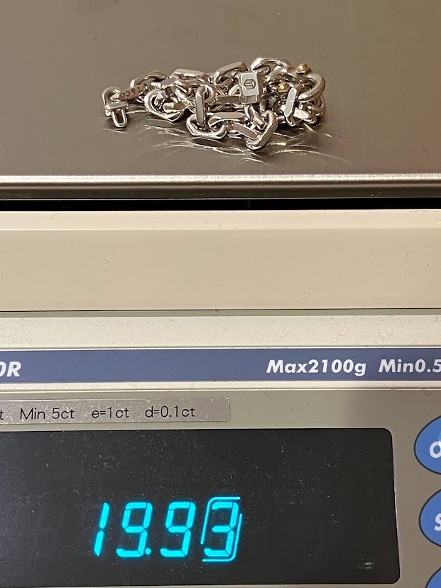 ME387】Tiffany&Co ティファニー K18/sv925 メイカーズ ナロー