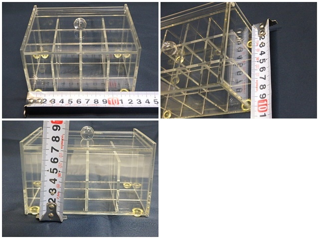 s304　ケース　ボックス　アロマ　アクリル　蓋つき　コスメ収納　透明ケース　ボックス　箱型　小物入れ　訳あり未使用で長期保管品_画像8