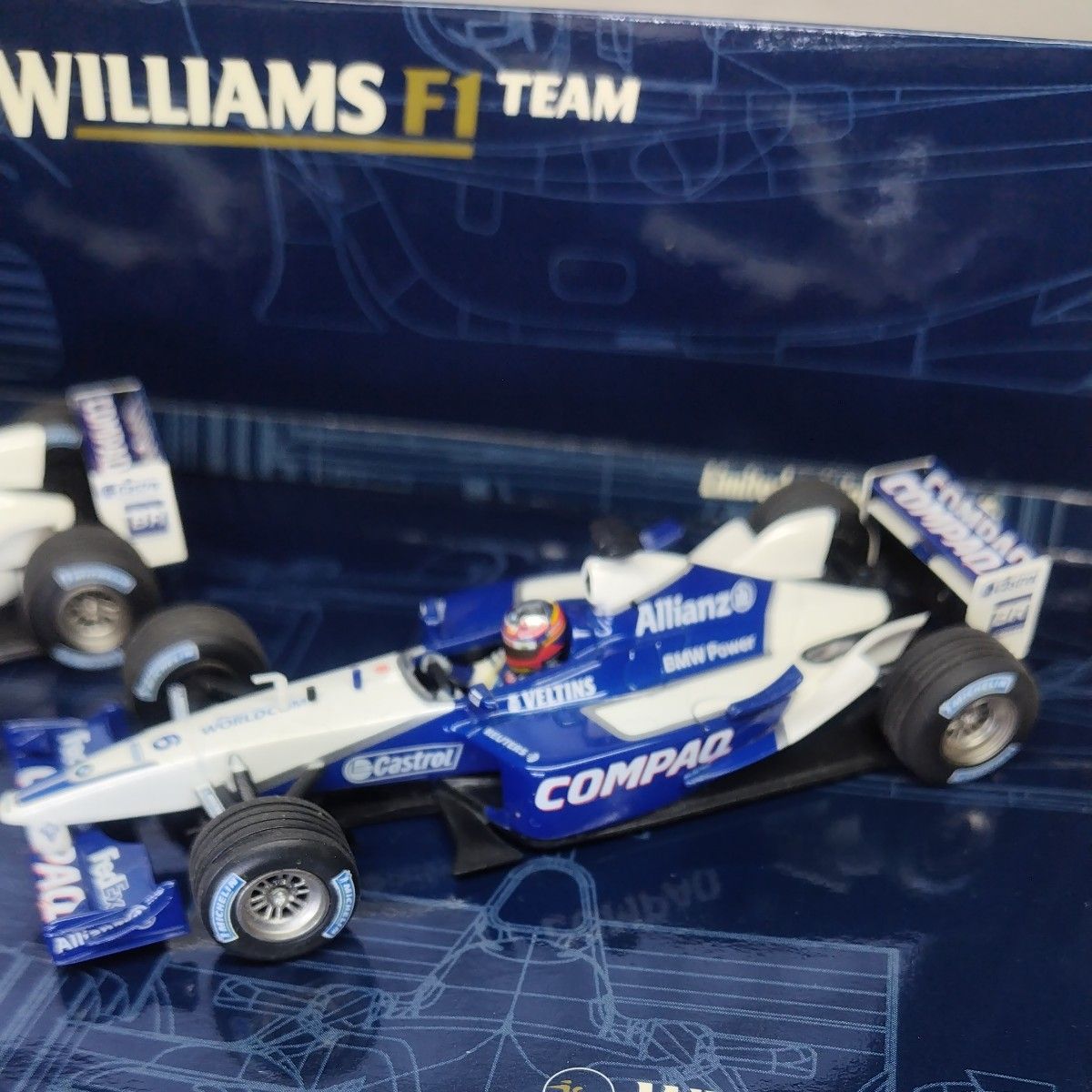 ミニカー 1/43 ミニチャンプス WILLIAMS F1 BMW FW24 1-2 FINISH MALAYSIAN 2002