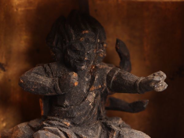 古美術 仏教美術 時代木彫 摩利支天 仏像 厨子 時代物 極上品 初だし品 