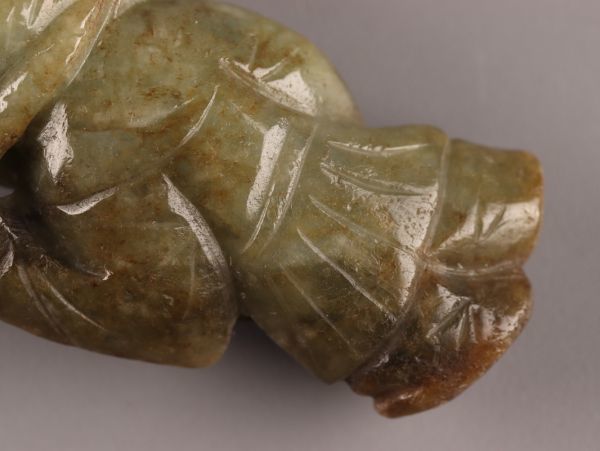 中国古玩 唐物 緑砡石 翡翠 置物 時代物 極上品 初だし品 8625の画像10