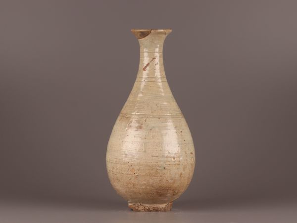 古美術 朝鮮古陶磁器 李朝 刷毛目 花瓶 時代物 極上品 初だし品 8687